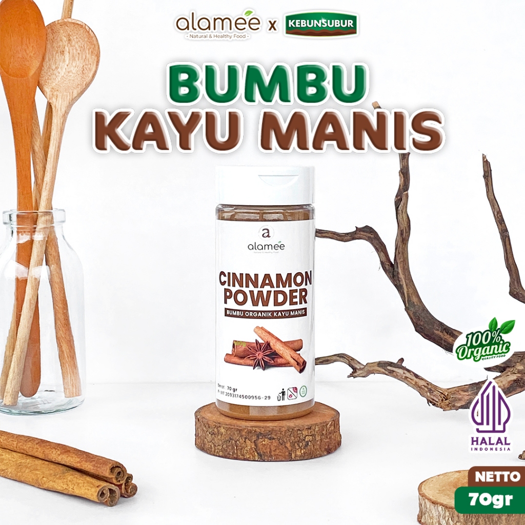

ALAMEE Bubuk Kayu Manis Bumbu Dapur Cinnamon Powder kayumanis Seasoning Organik Tabur Kebunsubur