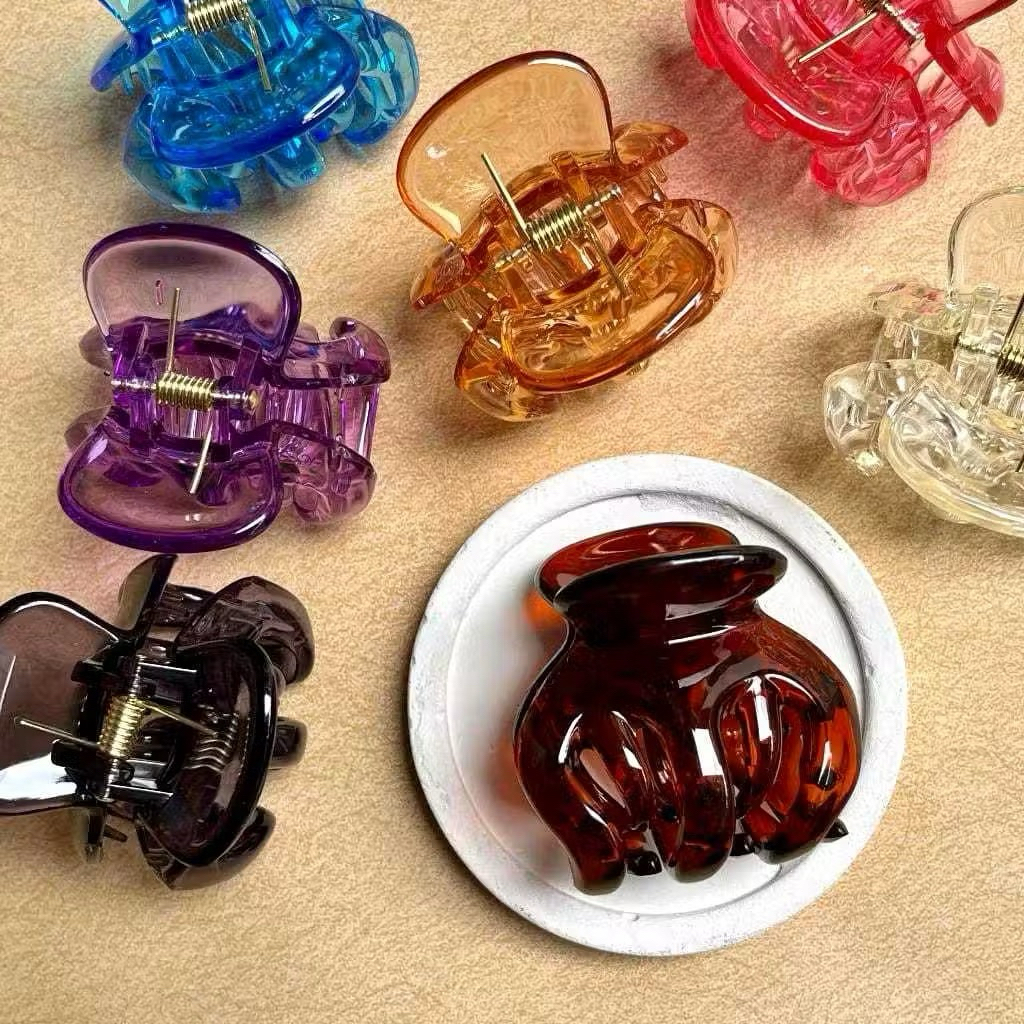 Jedai / Jepit Rambut Badai Declip Coklat Bening 5 cakar 5CM