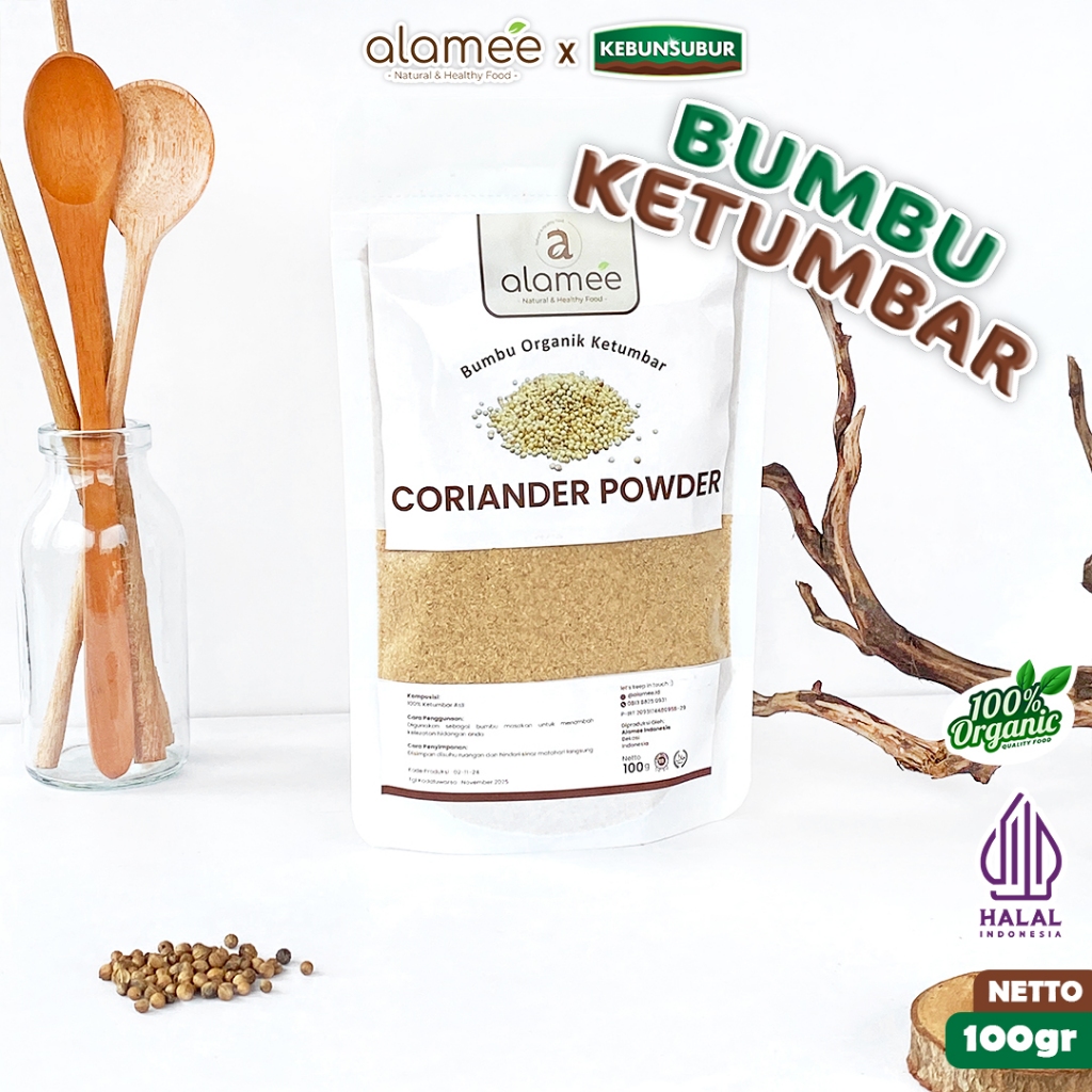 

ALAMEE Ketumbar Bubuk Coriander Powder Organik Bumbu Dapur Instan Murni Asli Seasoning 100 Gram