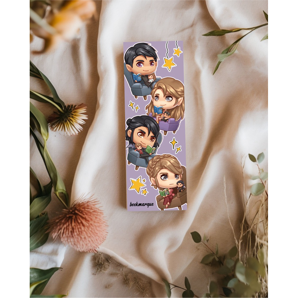 

Fandom Bookmark pembatas buku Reading Series ACOTAR, ACOMAF, Velaris, Rhysand Night Court