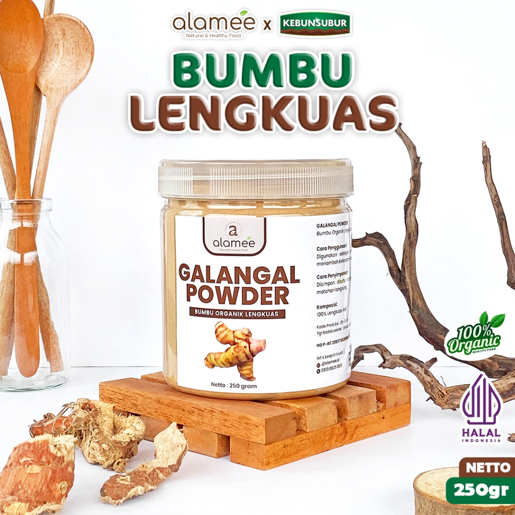 

ALAMEE Lengkuas Bubuk Bumbu Dapur Instan Galangal Powder Murni Asli Seasoning Kebunsubur