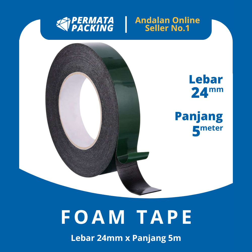 

Double Tape Foam Busa 24 mm Foam Tape Isolasi Bolak Balik
