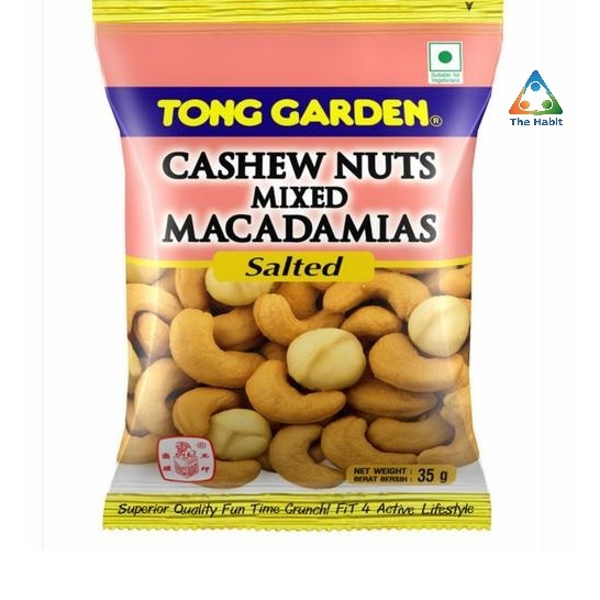 

(The Habit) Tong Garden Salted Cashew Nuts Mixed Macadamias 35g Kacang Mede Campur Macadamia Asin