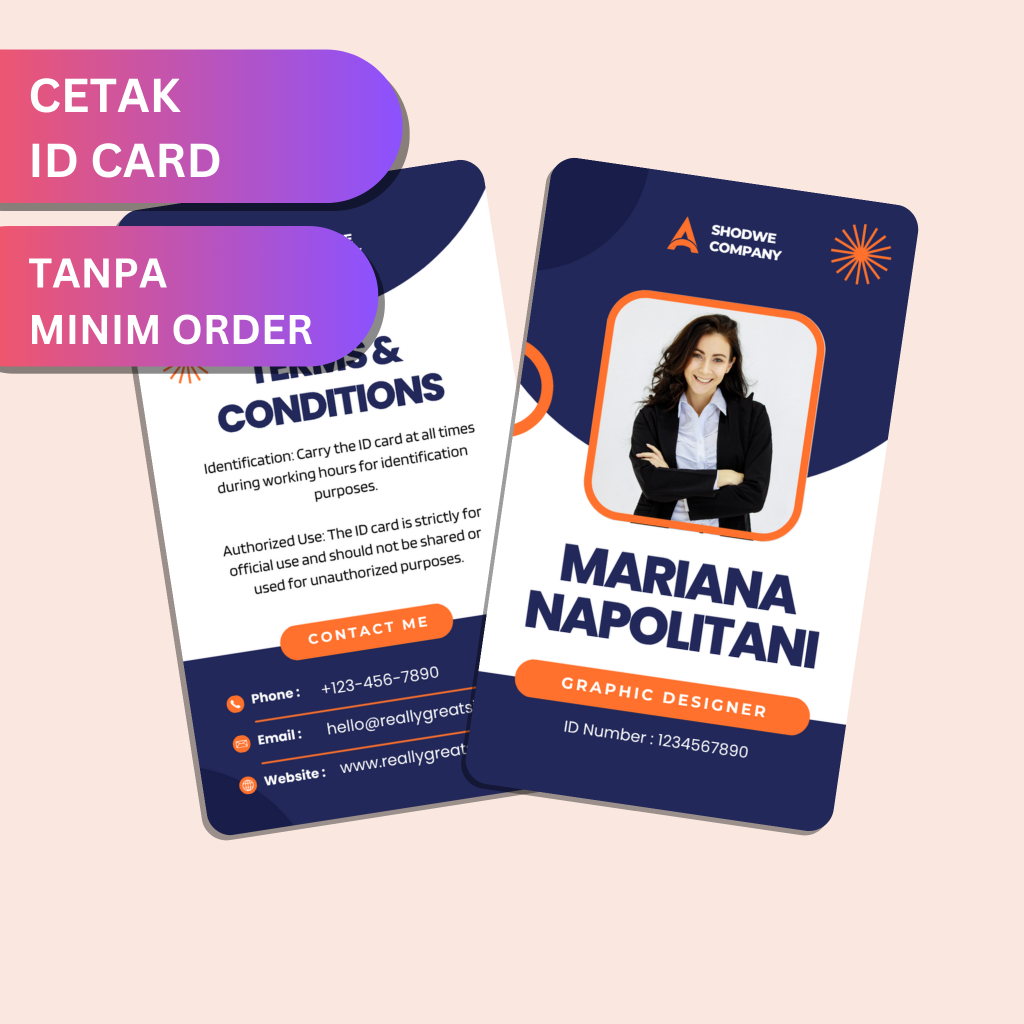 

Cetak ID Card Plastic PVC Kartu Member Karyawan 1 SISI / 2 SISI