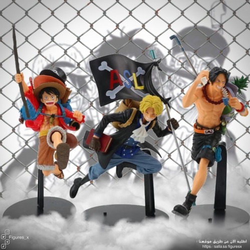 Luffy Ace Sabo Scultures Action Figure One Piece Anime Movie set isi 3