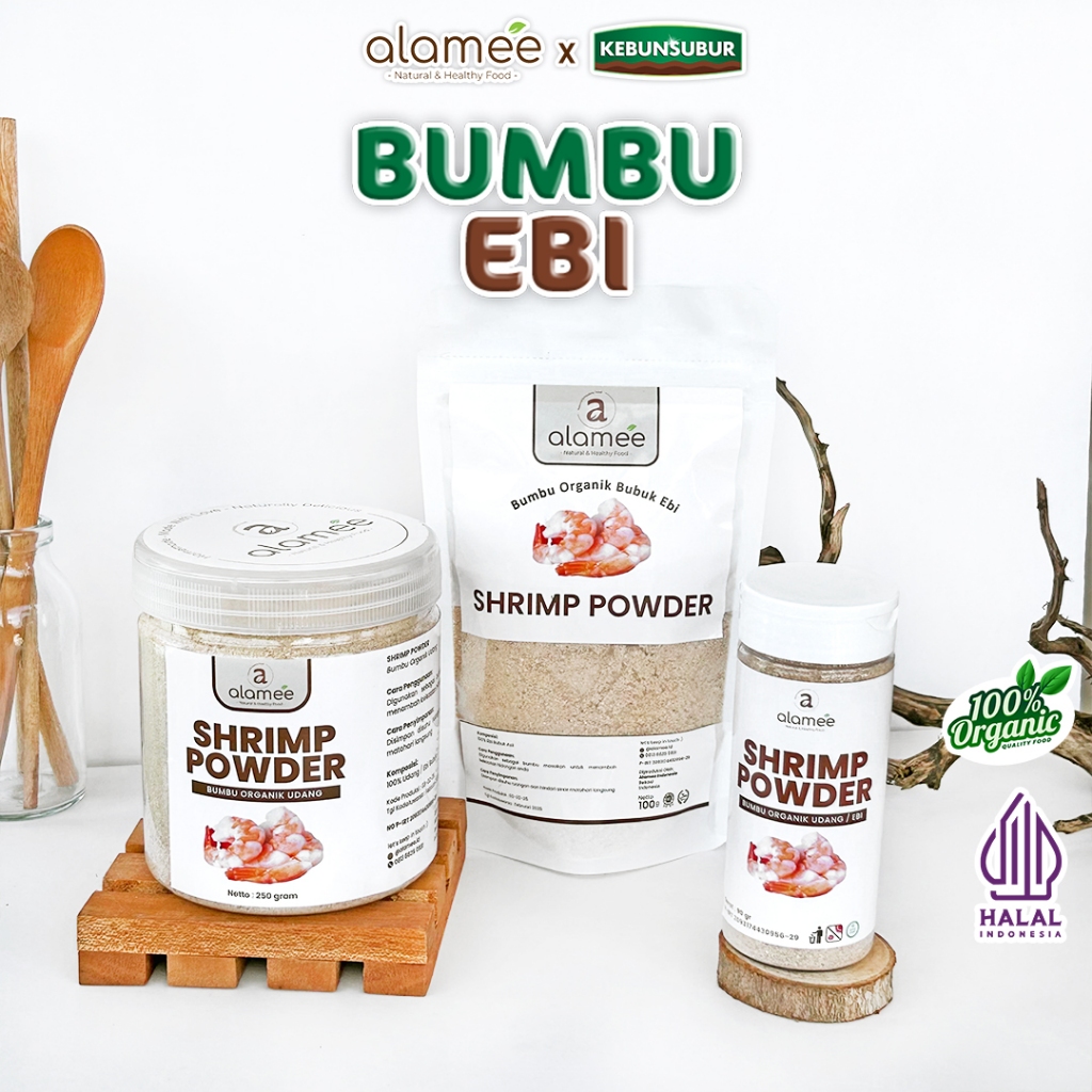 

ALAMEE Ebi Bubuk Kering Halus Udang Bumbu Dapur Organik Shrimp Powder Spice Seasoning kebunsubur kebunsubur kebunsubur