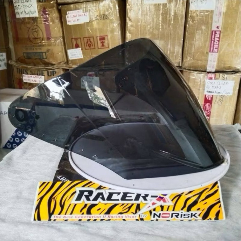 VISOR RSV SV300 NEW WINDTAIL RACER X BY NORISK ORIGINAL | HELM HALF FACE KACA FLAT