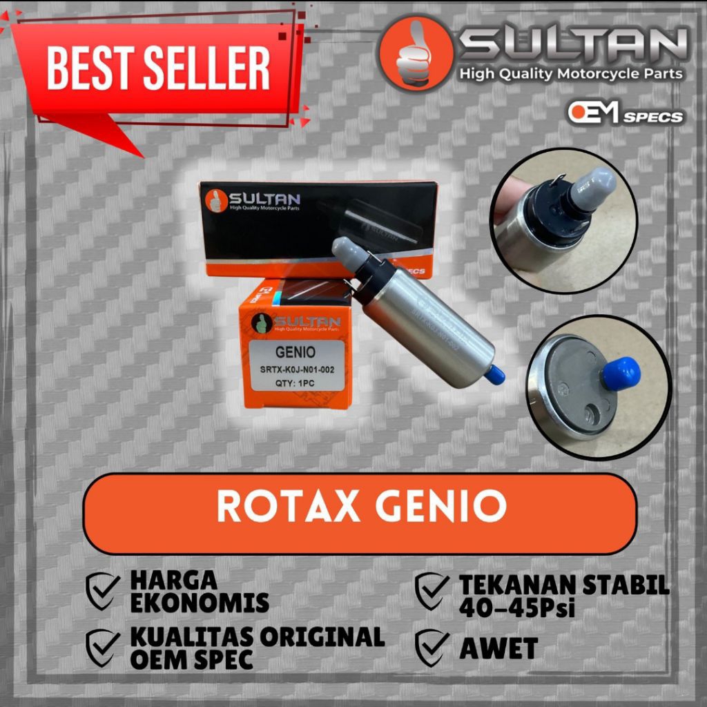 FUEL PUMP MOTOR/ROTAX MOTOR GENIO MERK SULTAN PART GOOD QUALITY