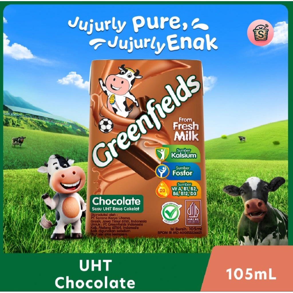 

Susu Greenfields UHT Cokelat Kotak 40 x 105 ml/Dus
