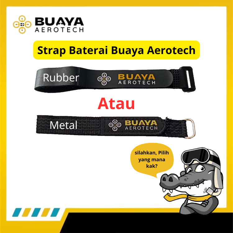 Lipo Battery Strap Buaya Aerotech 15mm X 250mm for Drone strap baterai FPV