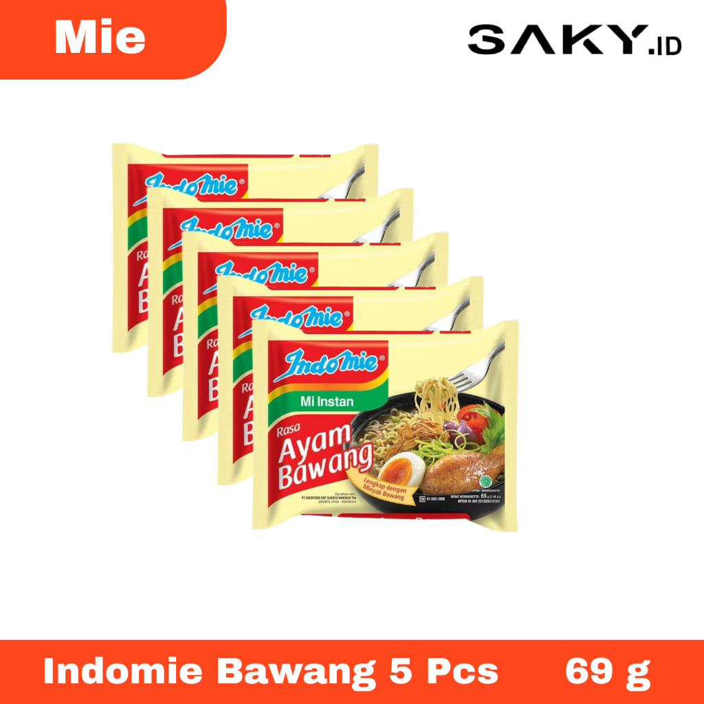 

Paket HEMAT Indomie Mie Instant Ayam Bawang Pcs Isi 5