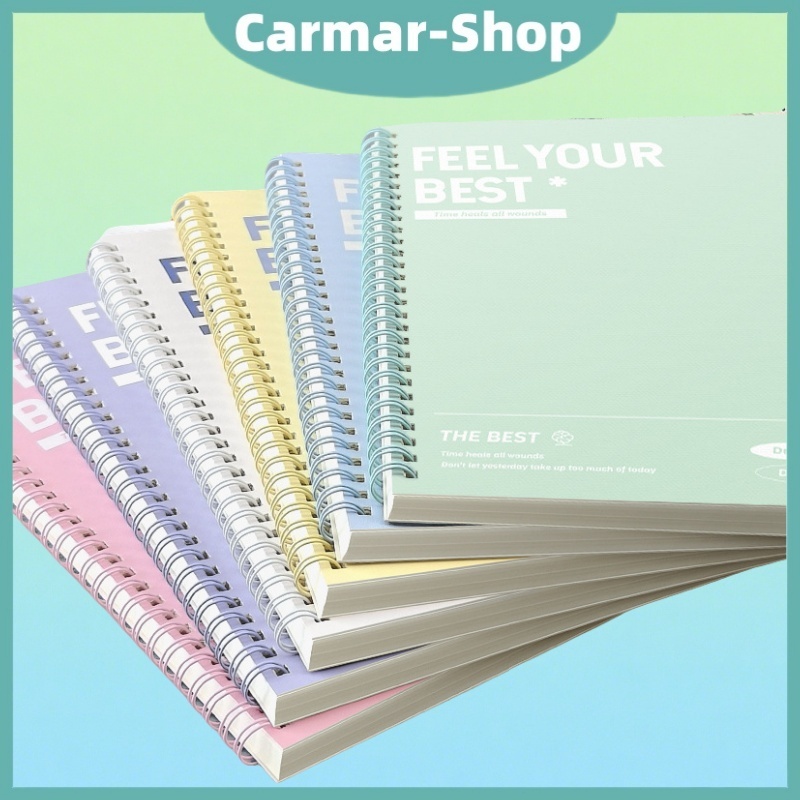 

Notebook Ring Spiral B5 A5 Line Buku Diary Aesthetic Buku Catatan Penutup Tahan