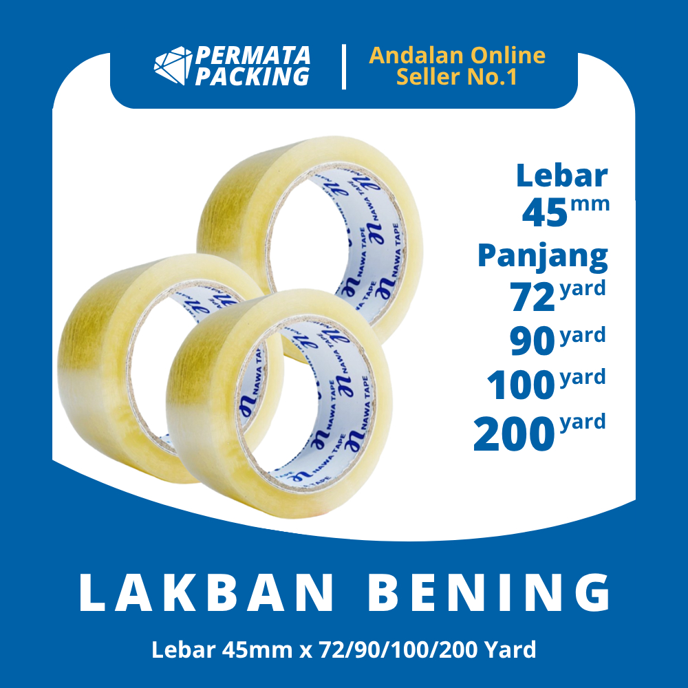 

Lakban Bening (Satuan) 45 mm Eco – Rekat Kuat
