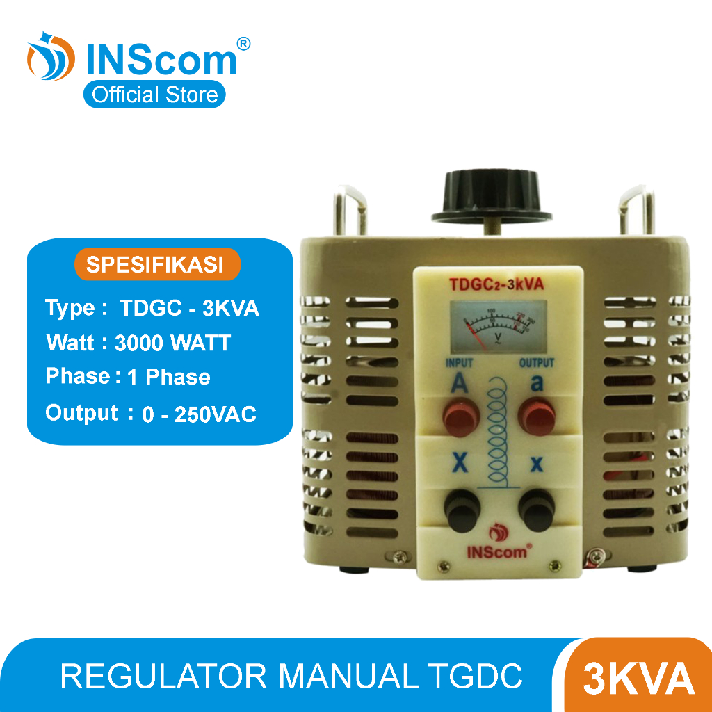 REGULATOR TDGC 3 KVA MANUAL AC VOLTAGE ADJUSTABLE / 3000W / 3000 WATT