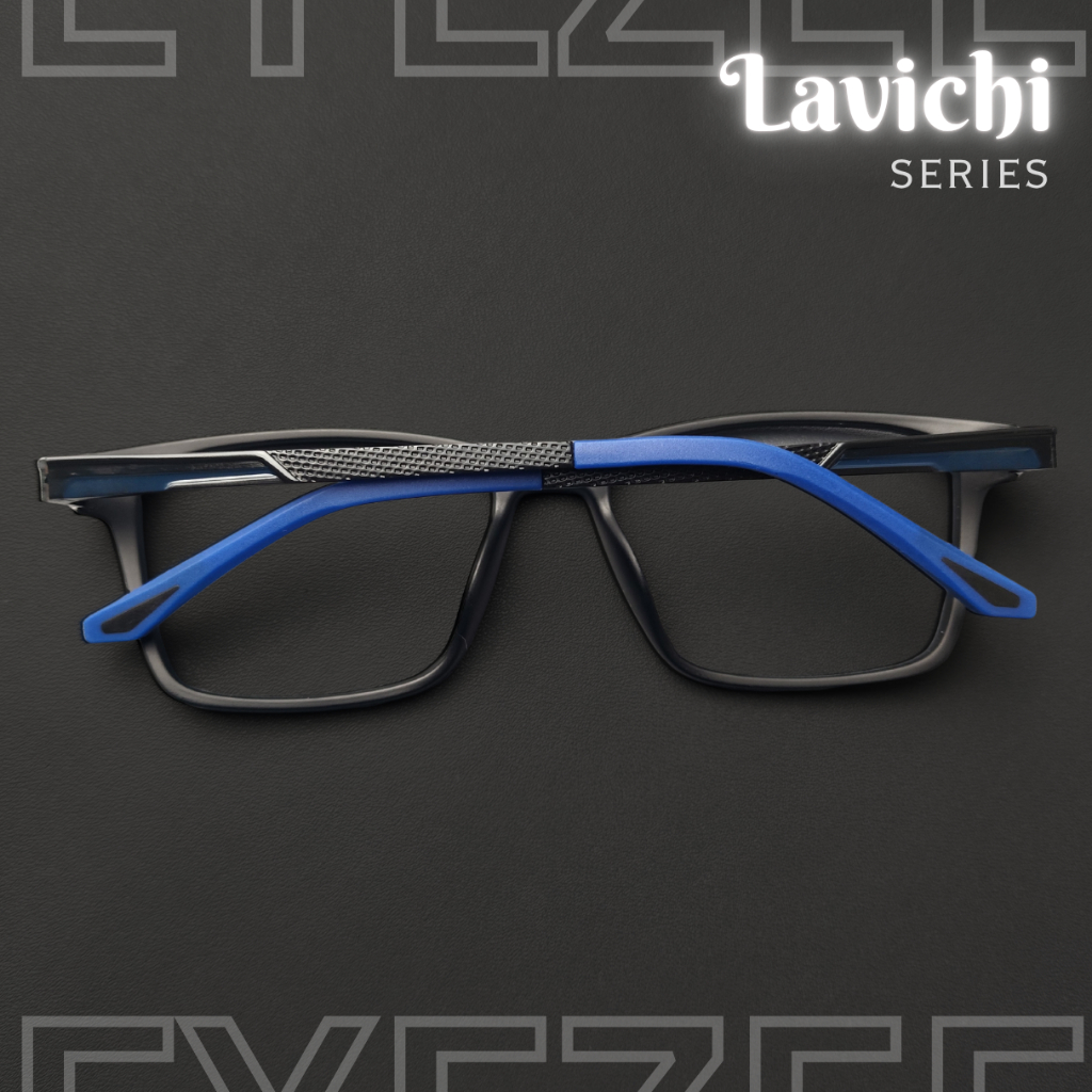 Kacamata Metal Kotak Kokoh Nosepadless Engsel Pegas Standar Pria EYEZEE - LAVICHI