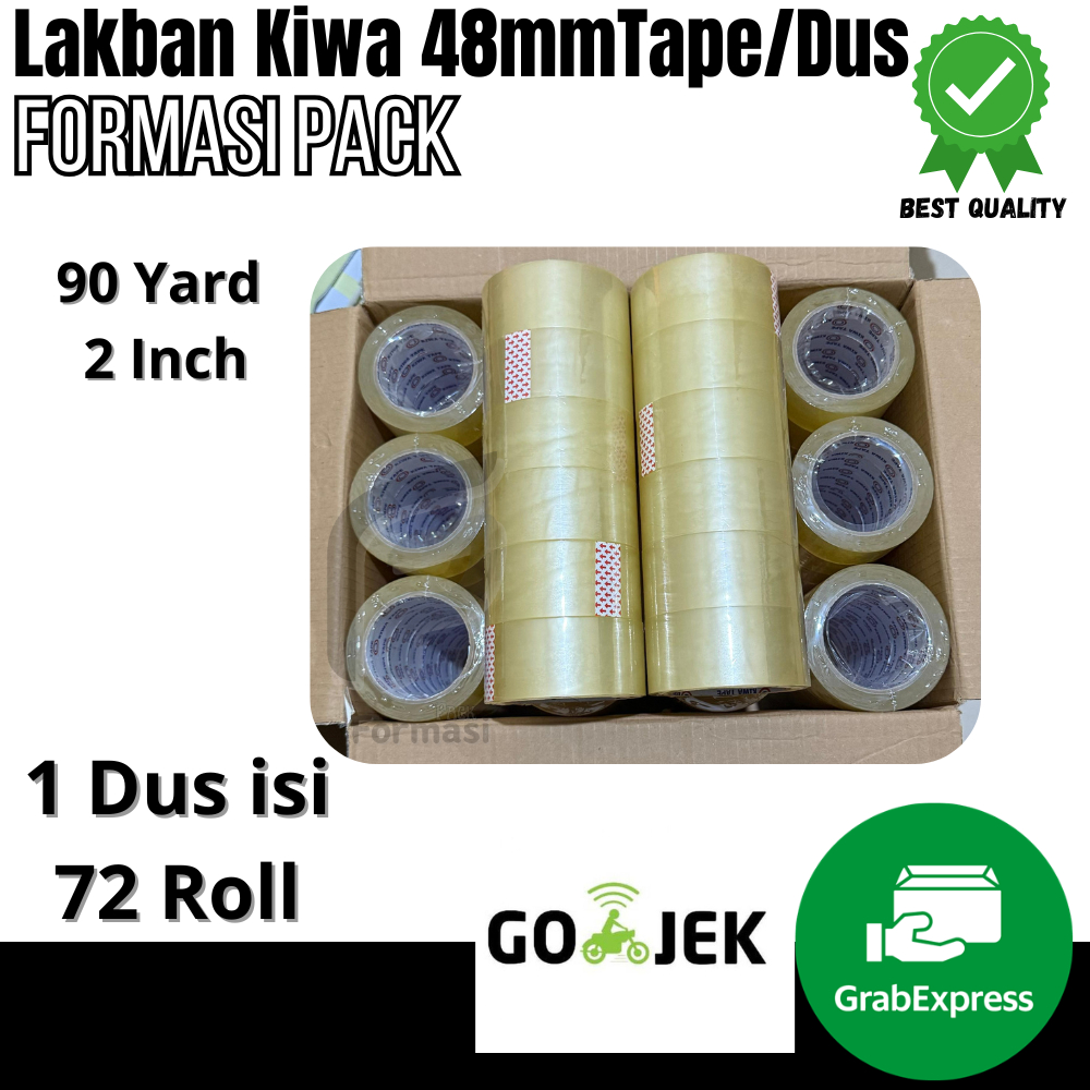 

LAKBAN KIWA TAPE 48MMX90YARD ( 1 Dus 72 Pcs )PALING MURAH BERKUALITAS