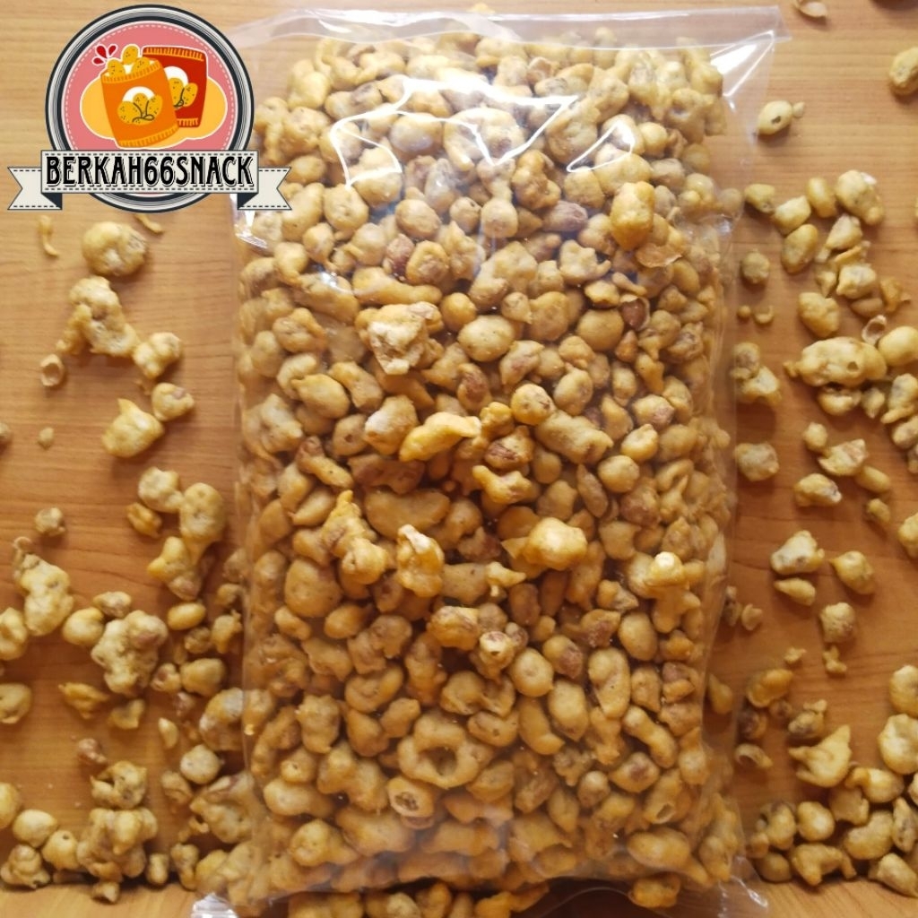 

Snack Kacang Bandung 500g | Cemilan Kacang keribo tepung Renyah | Jajanan Kacang Gurih