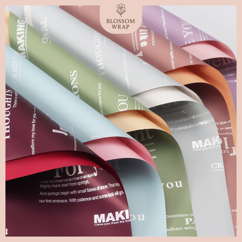 

20 LEMBAR Flower Wrapping Cellophane Paper Kertas Buket Bunga Bouquet Florist Lembaran KB6082