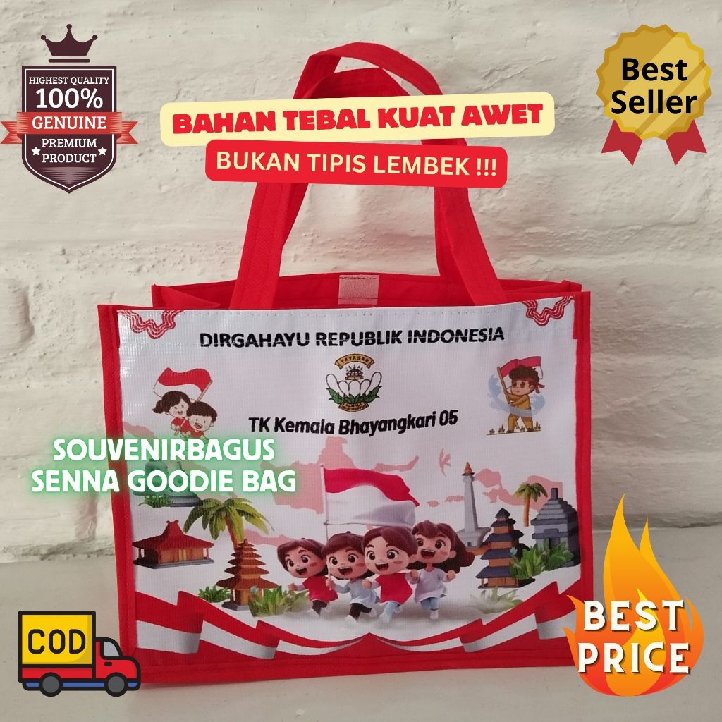 

Tas Agustusan Kemerdekaan Custom Nama Sekolah Perusahaan Dirgahayu Republik Indonesia 7 Agustus