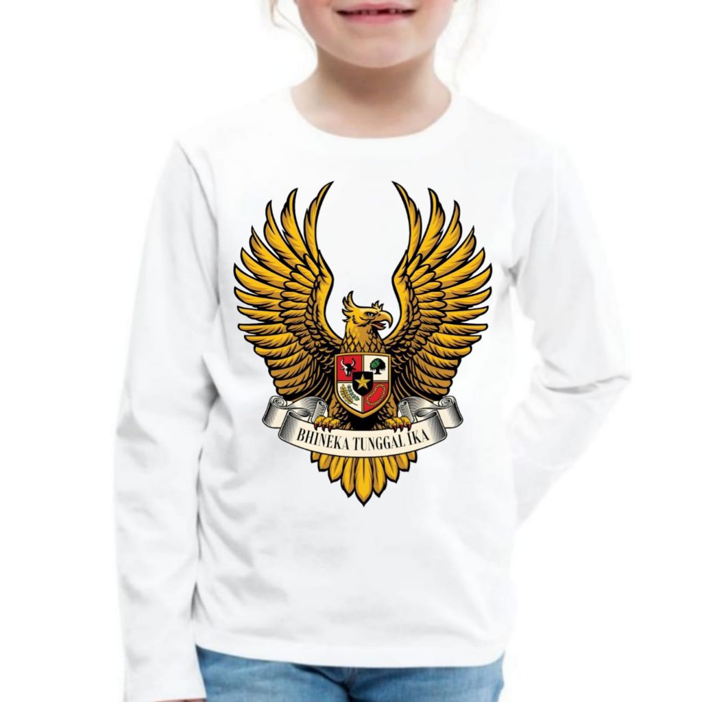 Kaos anak gambar Garuda Indonesia Lengan panjang