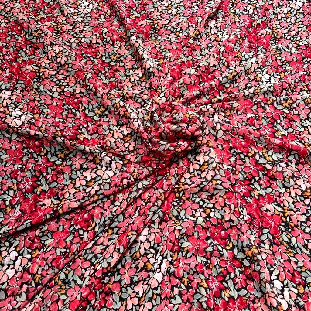 Kain Sifon Ceruti Motif Bunga Elegan – Bahan Flowly, Adem & Jatuh, Cocok untuk Gamis & Hijab