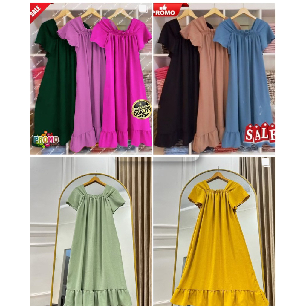 Bisa COD daster viral fuji Daster Cringkel Laura Dres Fuci Cringkel Airflow Daster Termurah Viral Ti