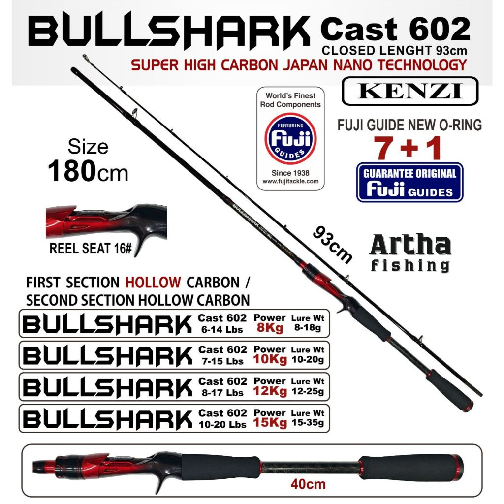 JORAN KENZI BULLSHARK CAST 602 6-14Lbs | 7-15Lbs | 8-17 Lbs | 10-20 Lbs