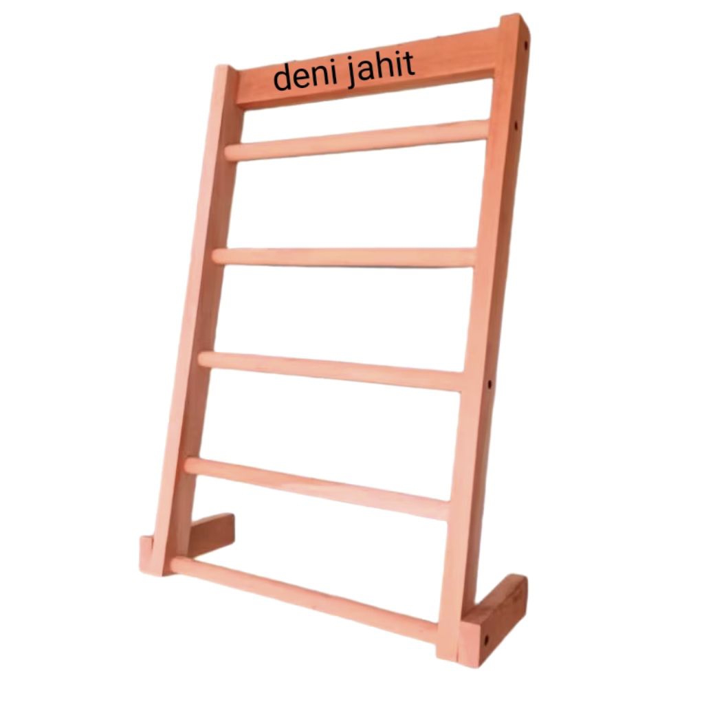 hanger jilbab/rak jilbab tembok kayu mahoni