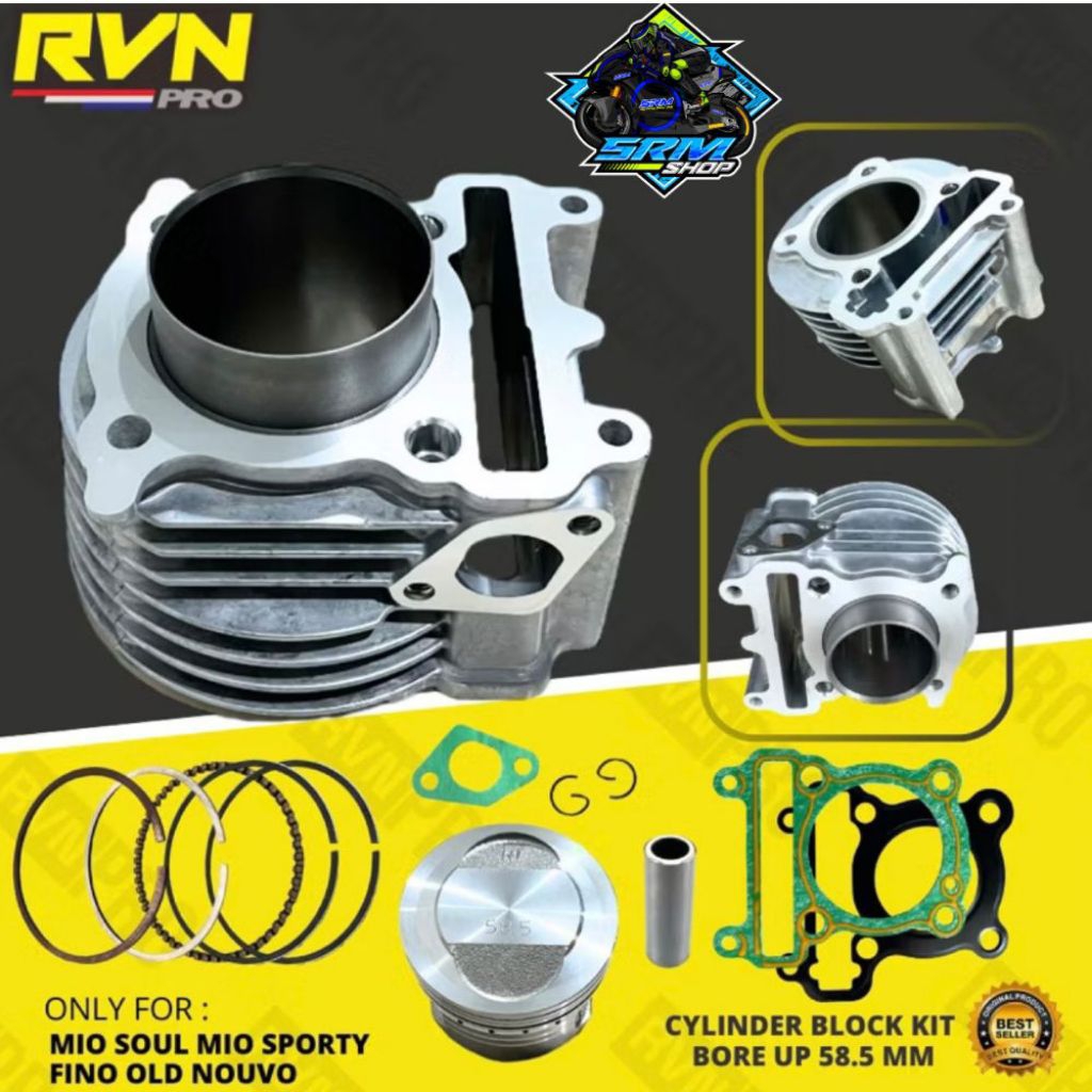 Blok Seher Boring Mio Sporty - Mio Soul Karbu - Fino Karbu - Mio Lama - Nouvo Standar - Bore Up 58.5