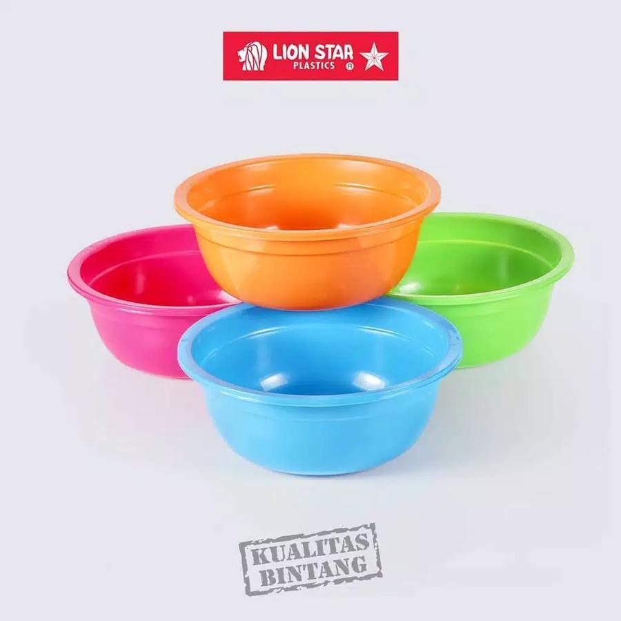 Baskom Plastik Lion Star / Baskom Makanan Warna Cerah Lion Star / Baskom Cuci Sayur Lion Star