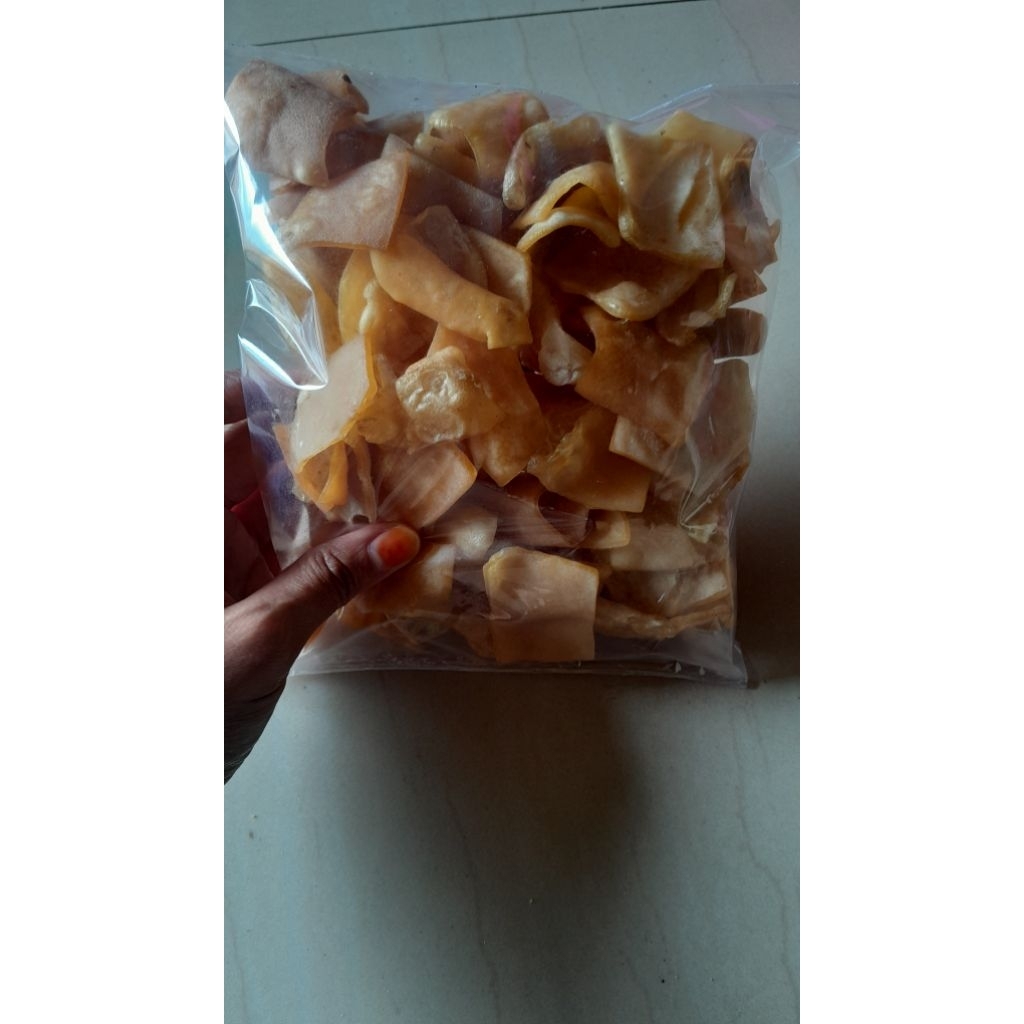

krupuk kulit rambak mentah 500gram/krecek sapi asli