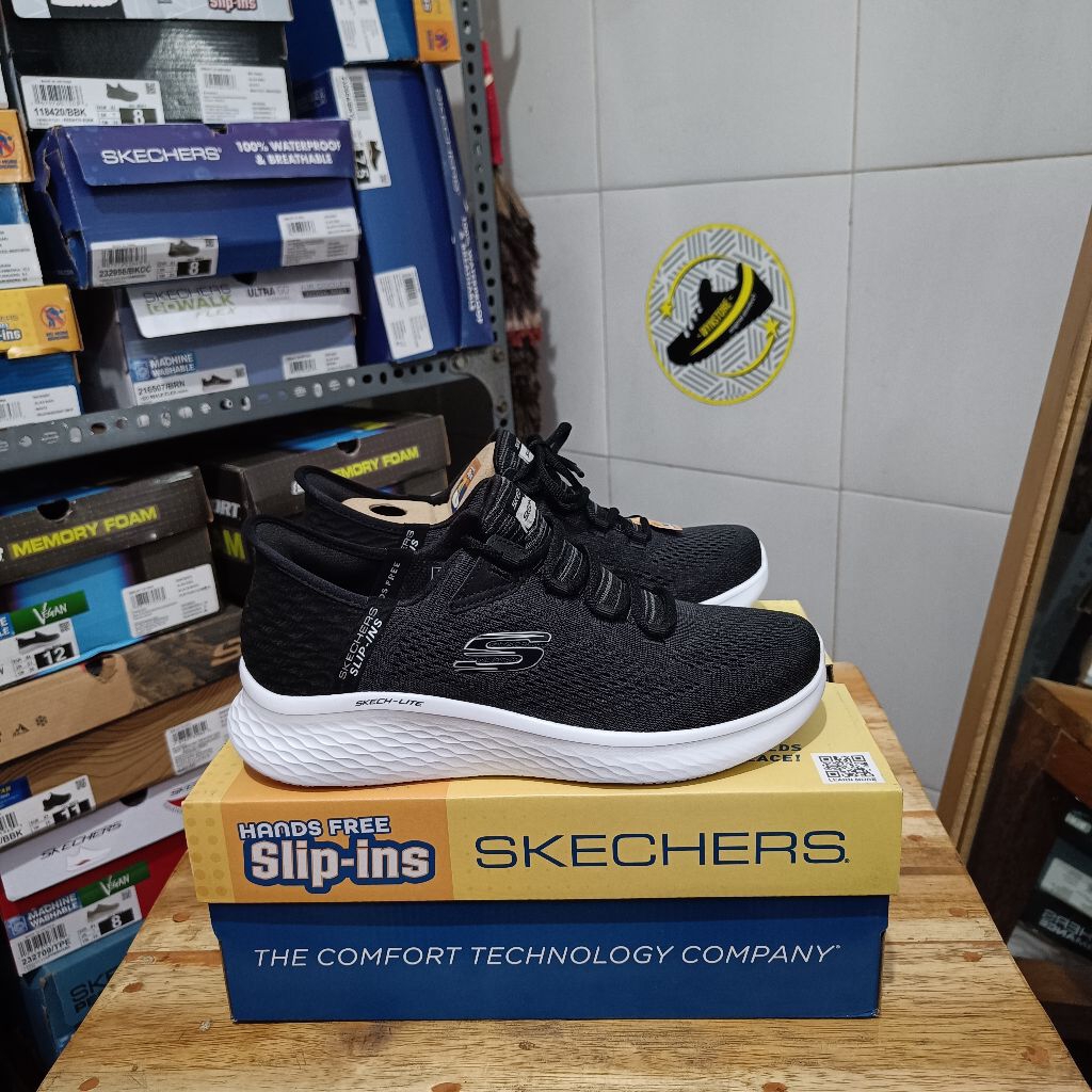 Skechers Slip On Lite Pro - Light Rush Full Black / Natural Beauty Black / White / Dark Mauve / Warm