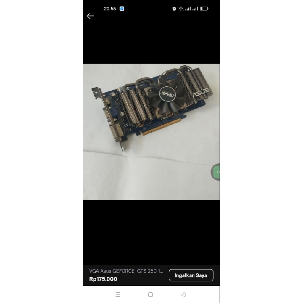 Asus Nvidia GTS 250 1gb 256bit