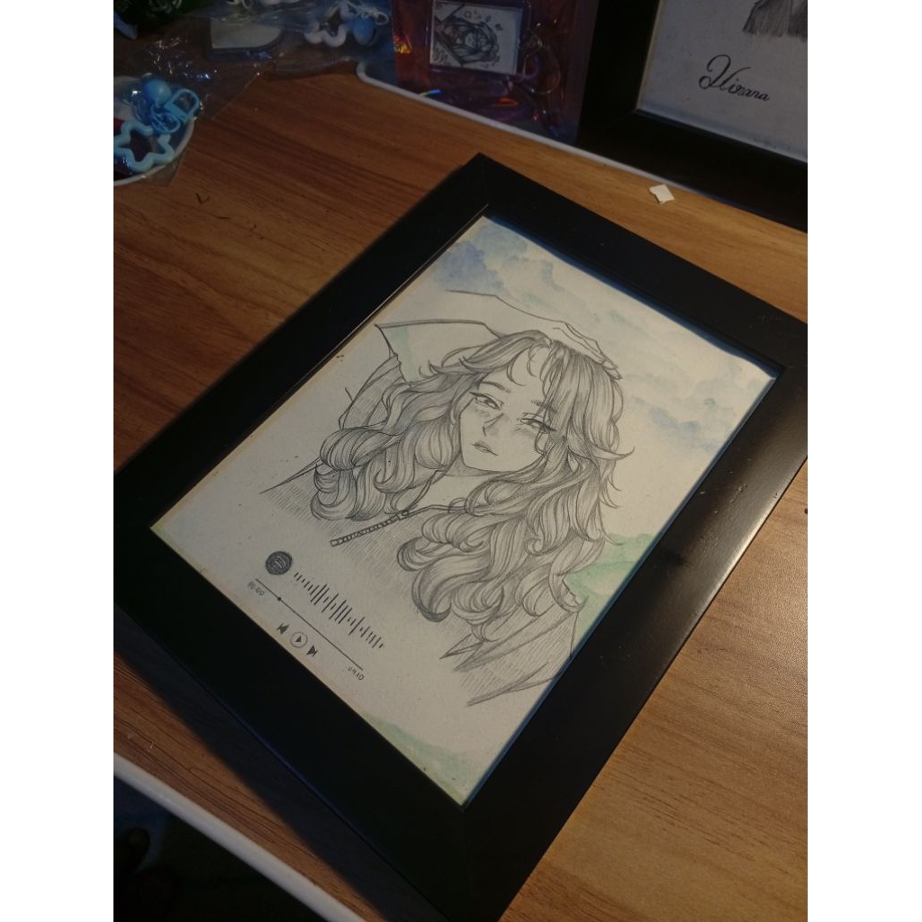 

open commission jasa gambar doi + code spotify berbingkai