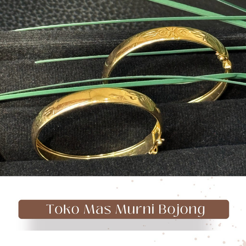 gelang emas anak ukir 6K toko mas murni