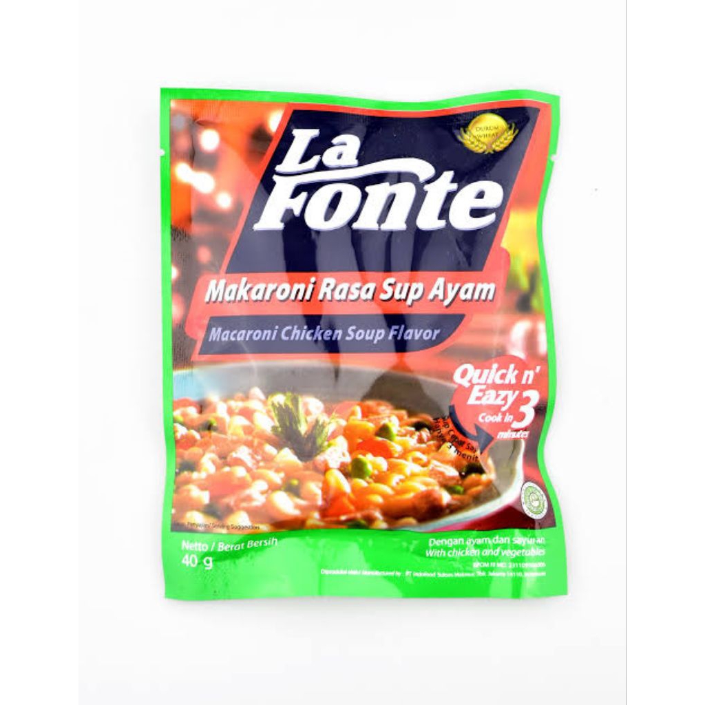 

La Fonte Makaroni Rasa Sup Ayam 40 gram
