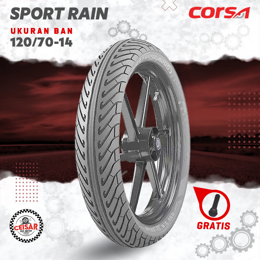 [PROMO MURAH] Ban Belakang Motor HONDA PCX CORSA SPORT RAIN 120/70 Ring 14 Tubeless