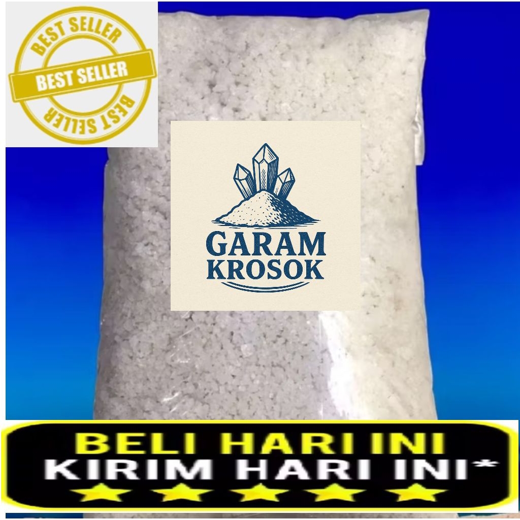 

GARAM KROSOK - GARAM KASAR - GARAM IKAN 100% Asli langsung dari Petani Garam Garam Kasar Garam Murni Natrium chloride garam non yodium garam ikan