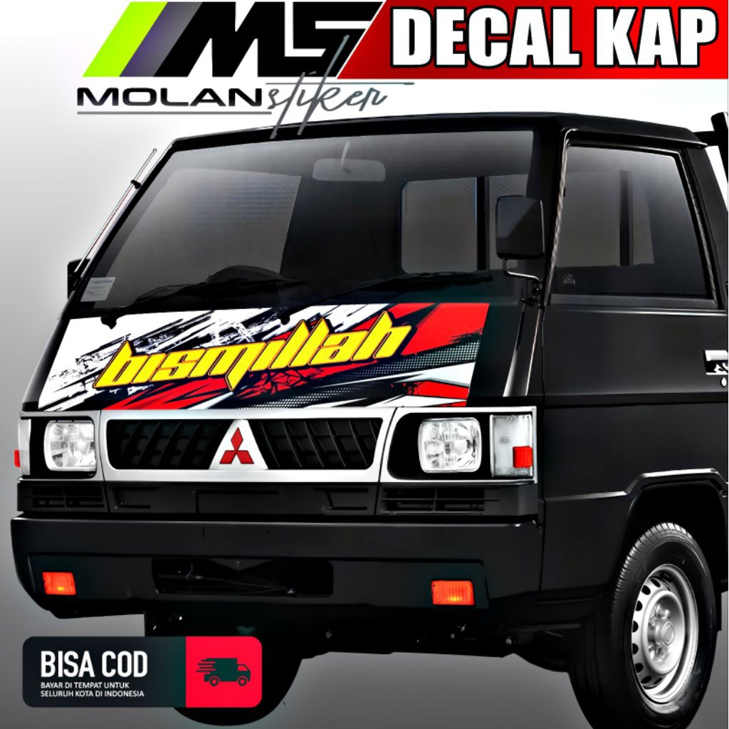 Decal Sticker Striping Variasi Kabin Depan L300 Pickup Decal Kap/Kabin Depan L300 Pu Decal Universal