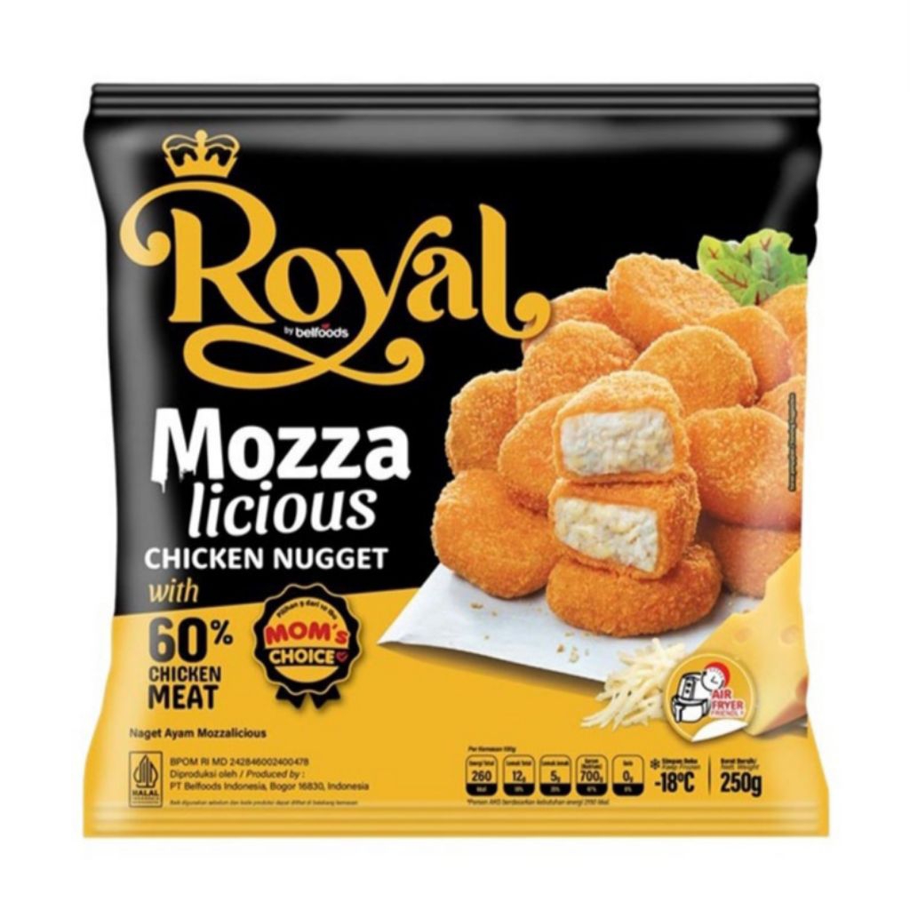 

Royal Chicken Nugget Mozzalicious 250gr