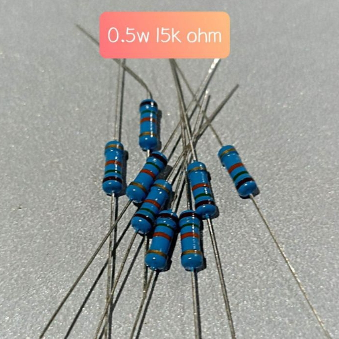 10BUAH RESISTOR 0.5W 15K OHM SETENGAH WATT 15K OHM 0.5 WATT 15 K OHM