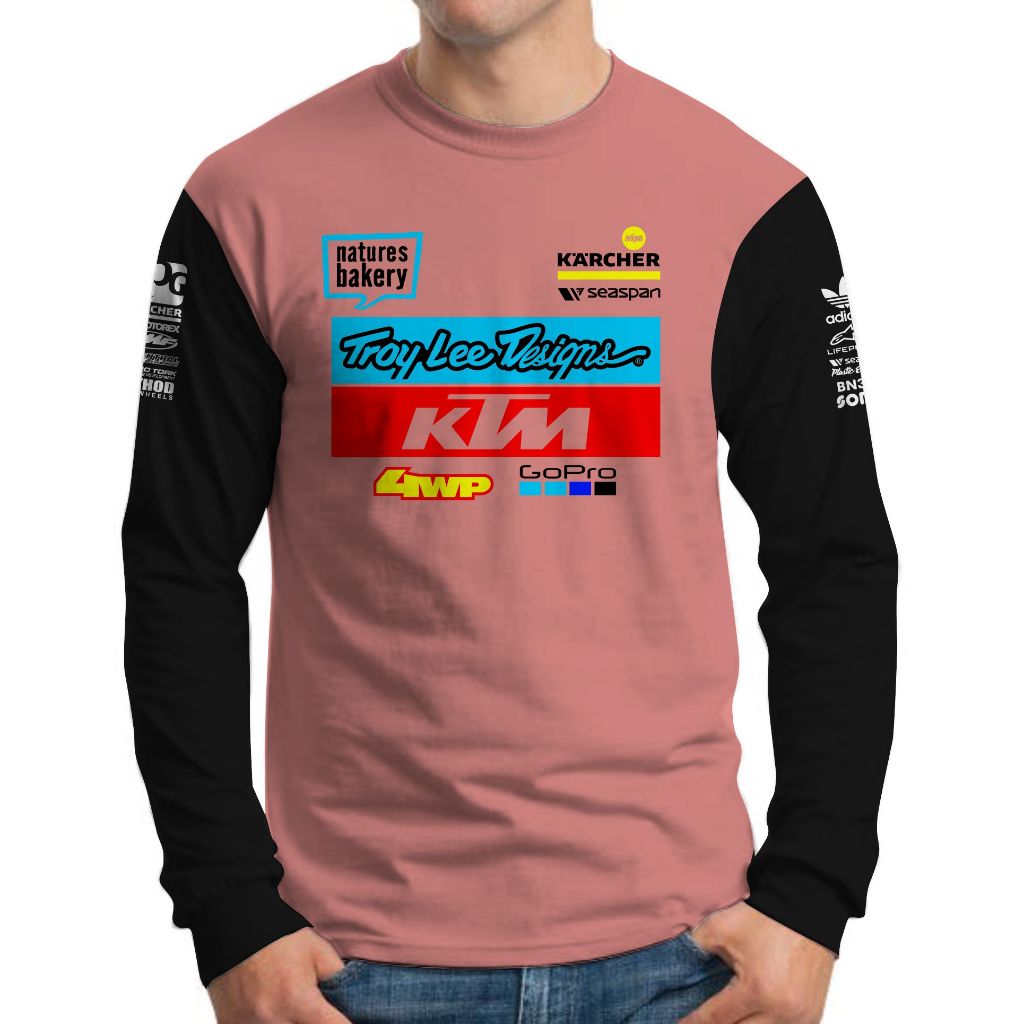 Baju Kaos Pria Ktm Gopro Motor Balap Trail Mtb Lengan Panjang