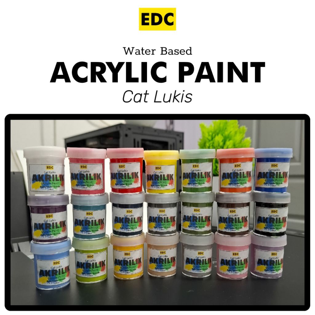 

EDC Acrylic Paint Cat Akrilik 20ml Cat Lukis Berbasis Air