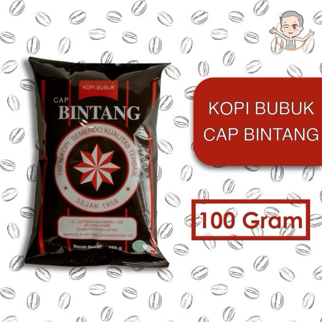 

10 PACK KOPI BUBUK ASLI SEMENDO CAP BINTANG 100 GRAM