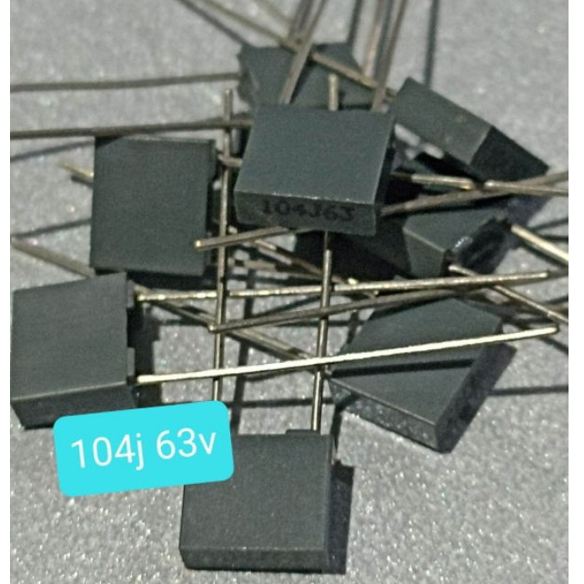 10BUAH KAPASITOR MKM 104J 63V 104 J 63 VOLT 100V MKM MKP MKT 104
