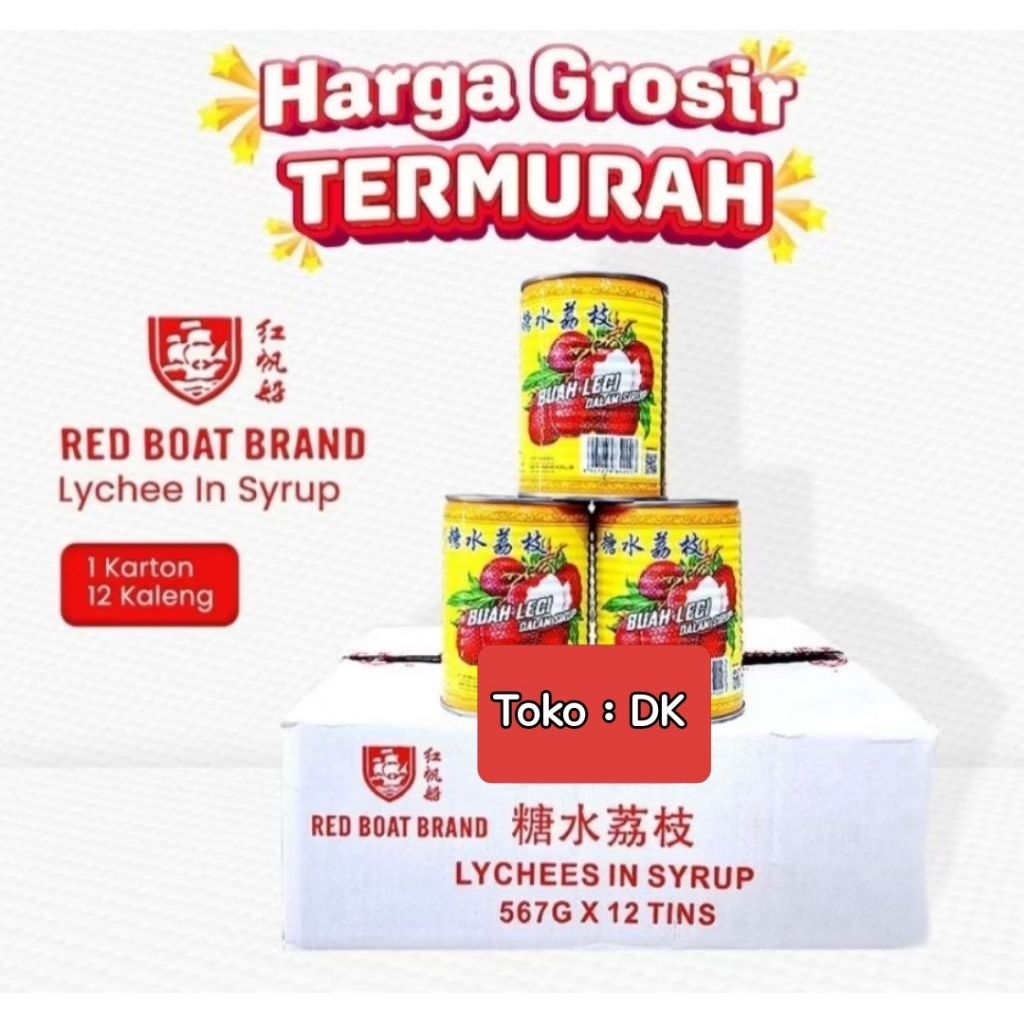 

Red boat leci lychee 1 dus isi 12 kaleng