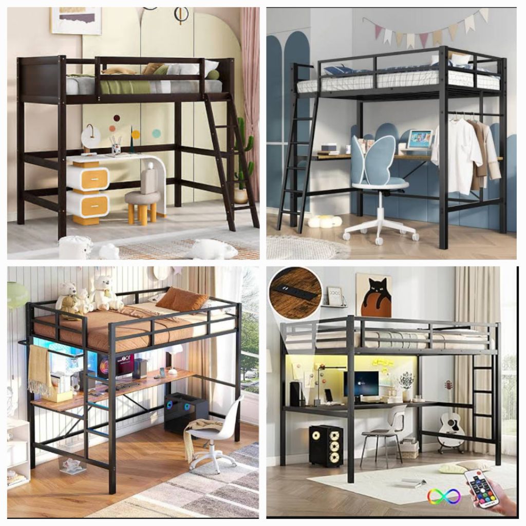 PROMO Besi Ranjang Tingkat Mezzanine Loft Bed Semi Costum Murah