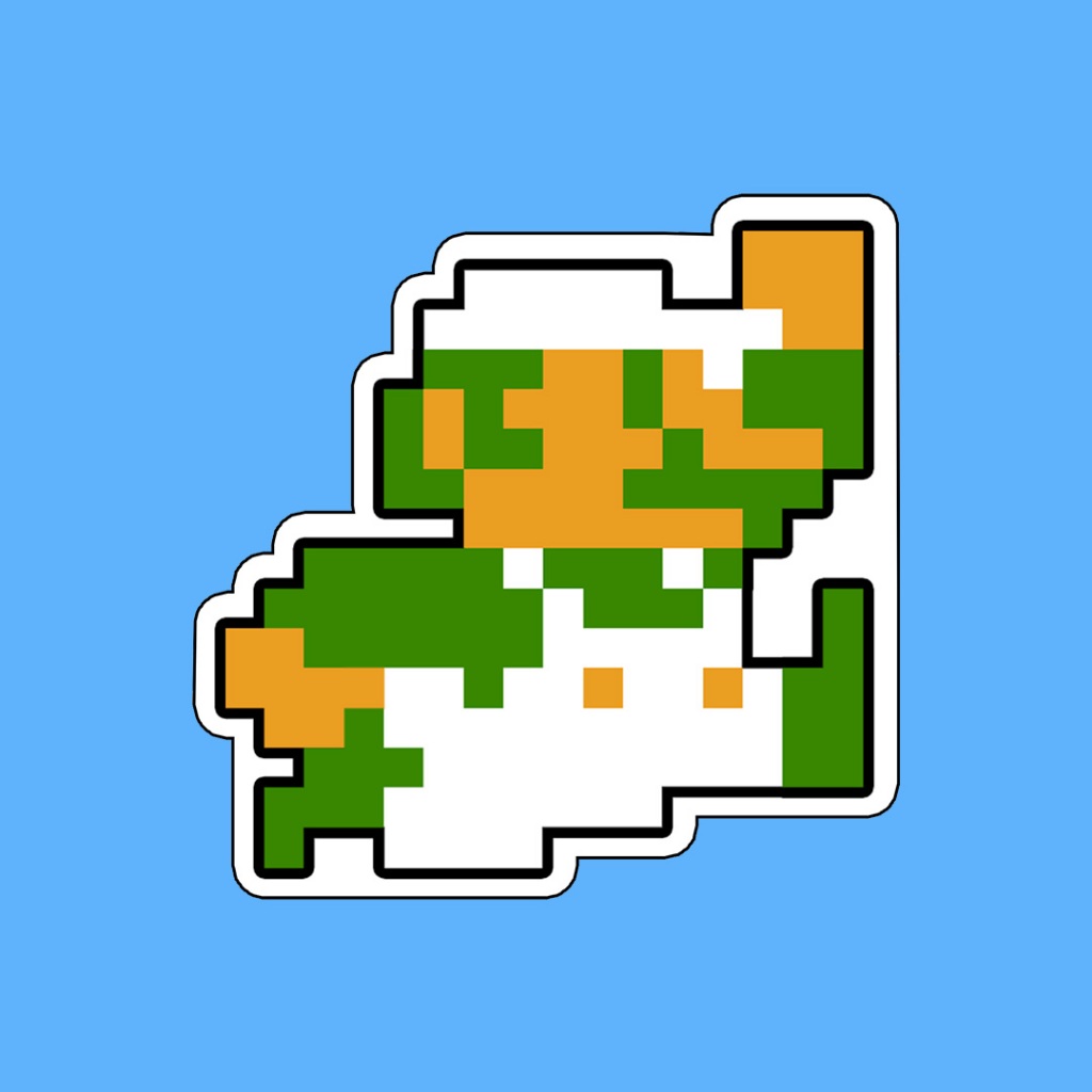 

Stiker Game Nintendo 8 Bit Mario Bros Luigi Jump Waterproof Pixel Arcade Console Sega Gameboy