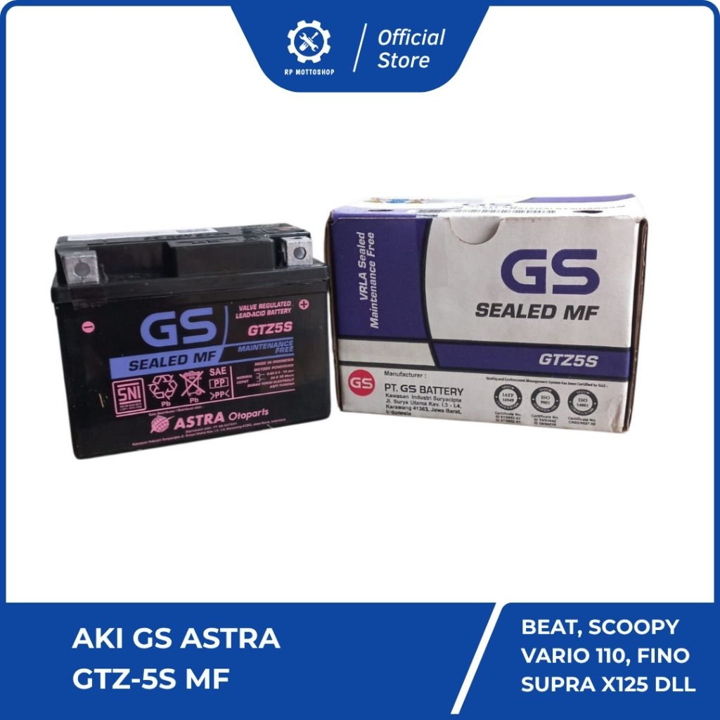 GS Astra Aki GTZ5 Kering Beat Scoopy Vixion