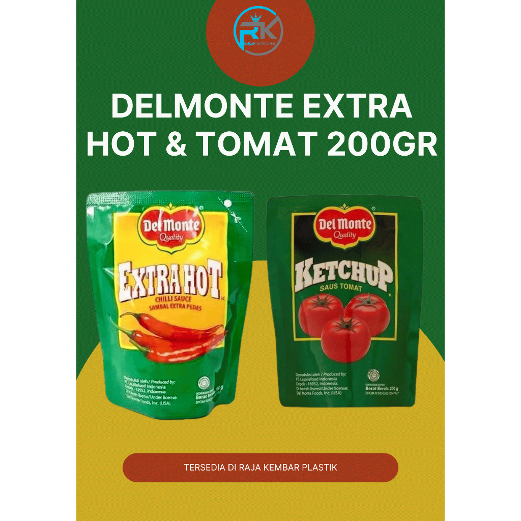 

Del Monte Ketchup Saus Tomato & Extra Hot 200gr